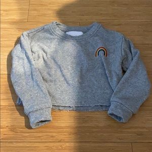 Iloveplum rainbow cropped sweatshirt - 2Y